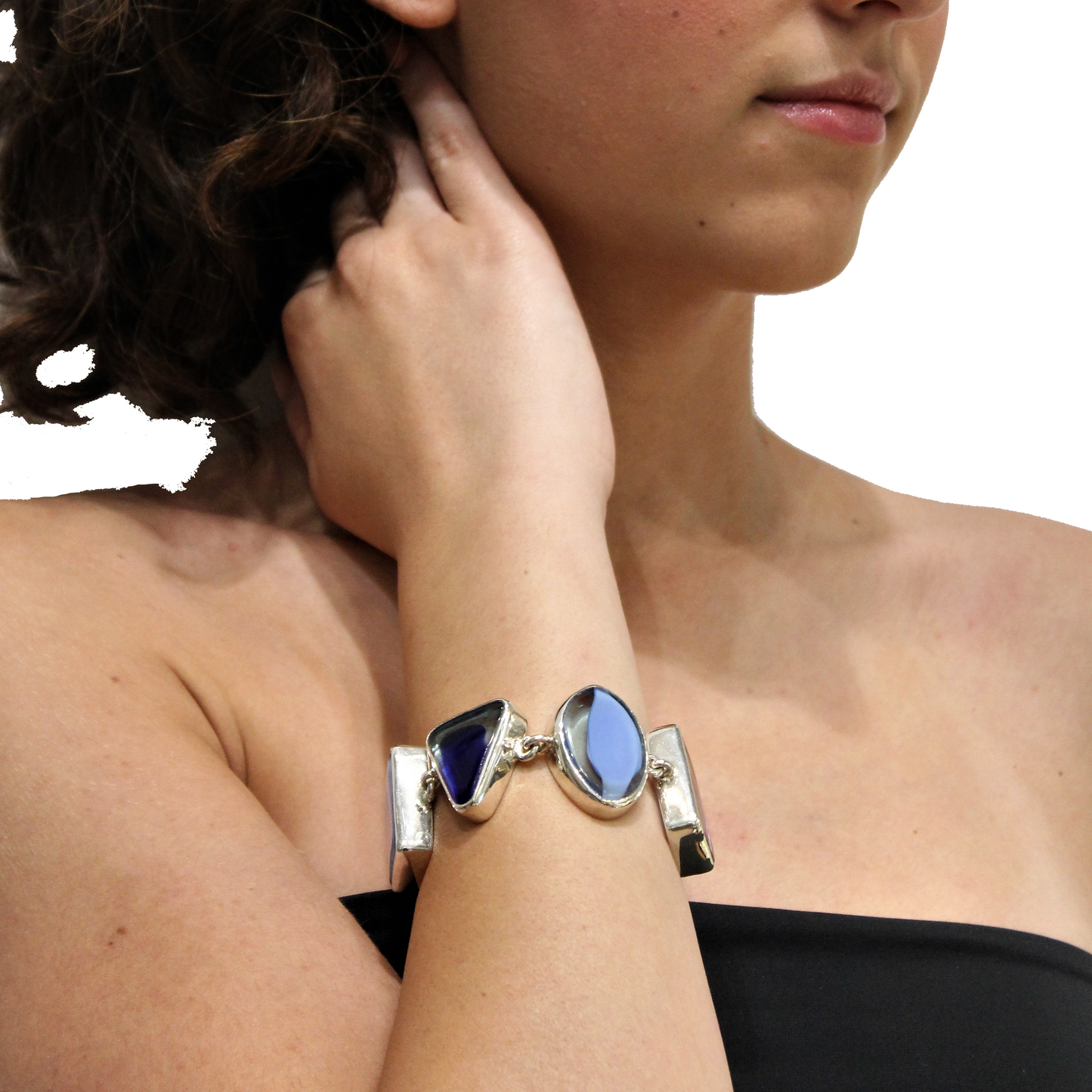 BRACCIALE MURANO BLU