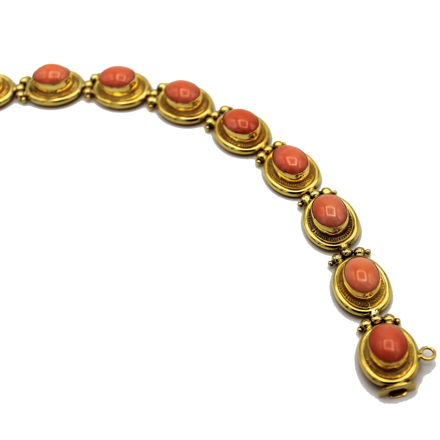 BRACCIALE CORALLO ROSA E ORO 18 CARATI