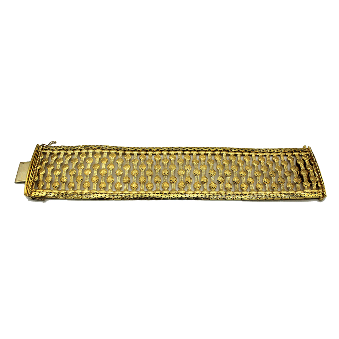 BRACCIALE ORO 18 CARATI SATINATO