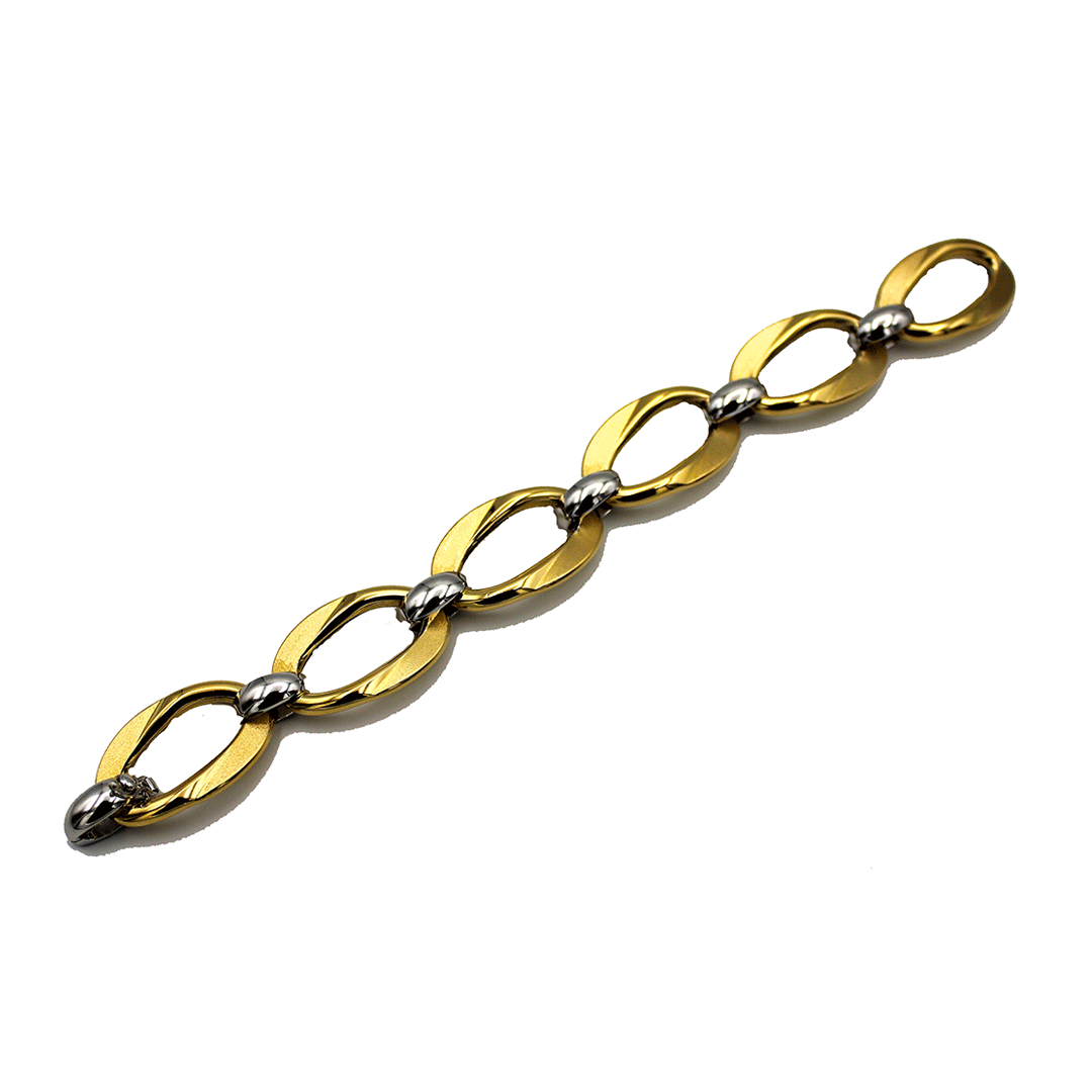 BRACCIALE ORO 18 CARATI OVALI