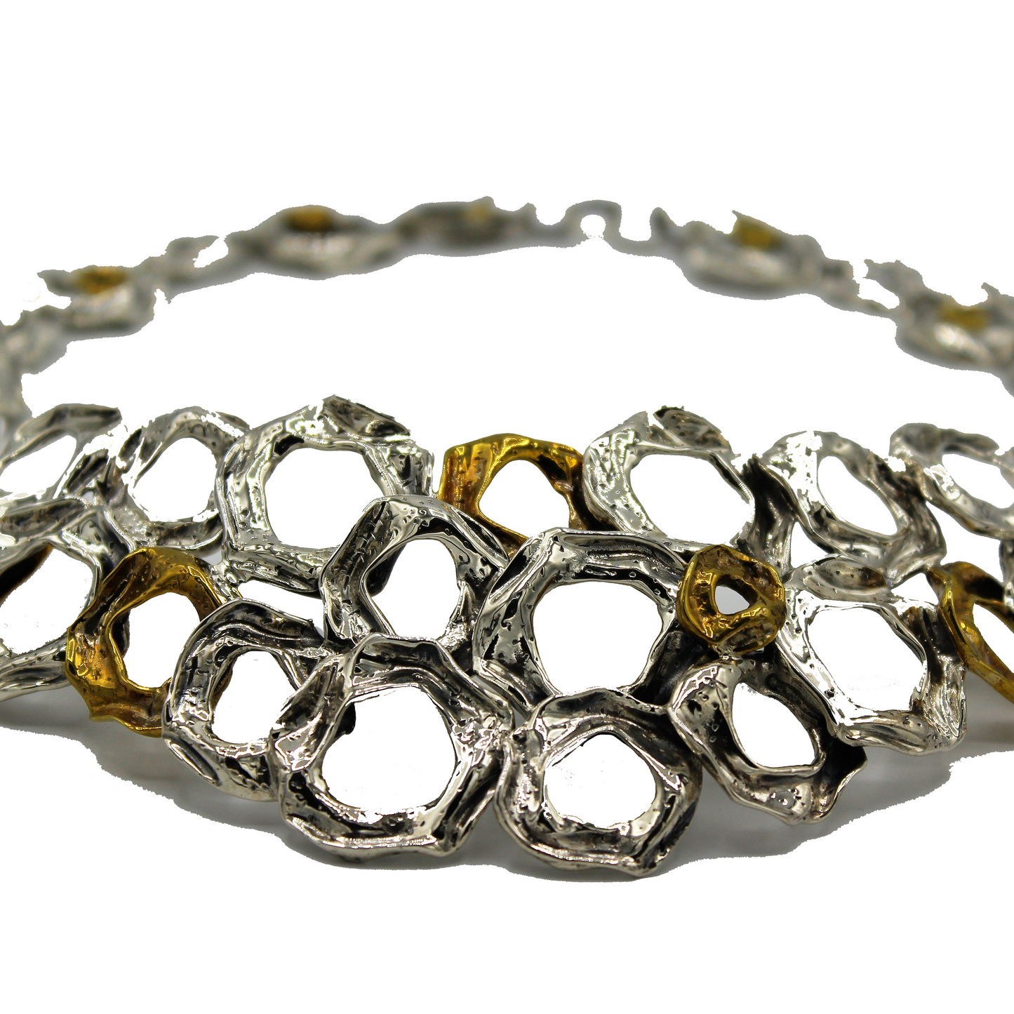 COLLANA RIGIDA CERCHI ARGENTO